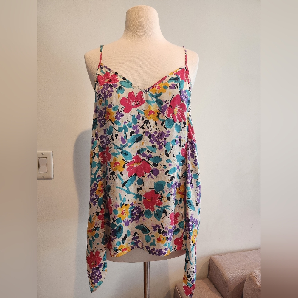 Twelfth Street by Cynthia Vincent Floral Strappy Top, US Size S